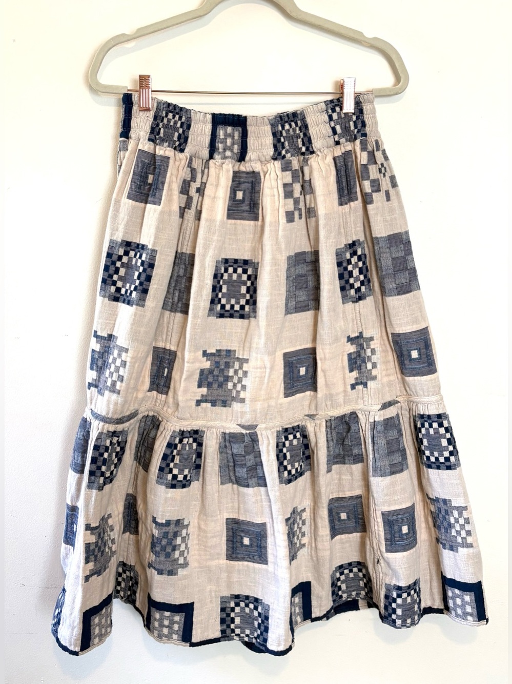 Ace & jig rara cotton flounce reversible skirt in Mediterranean and sand dollar - Picture 5 of 7